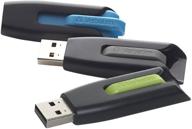 💾 вербатим 16 гб store 'n' go v3 usb 3.0 flash drive - 3 шт. в синем, зеленом, сером цветах: быстрое и надежное решение для хранения данных. логотип