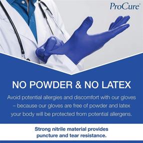 img 1 attached to 🧤 200 Count ProCure X-Small Disposable Nitrile Gloves - Powder Free, Latex Free, Medical Exam Grade, Non Sterile, Ambidextrous - Soft with Textured Tips - Cool Blue