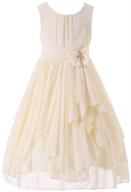💃 bow dream ruffled chiffon bridesmaid dress for girls - stylish clothing logo