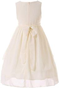 img 1 attached to 💃 Bow Dream Ruffled Chiffon Bridesmaid Dress for Girls - Stylish Clothing