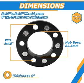 img 3 attached to Rying 5x4.5 Wheel Spacers - Improve Wheel Offset, Fitment for YJ TJ XJ KJ KK TY - 1.5 inch 5x114.3mm - Ideal for Selected Vehicles - 1/2 Studs 82.5mm CB - Thread-Locking Adhesives Included