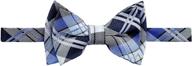enhance style with retreez classic tartan microfiber pre-tied boys' bow ties logo