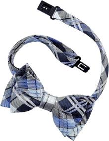 img 1 attached to Enhance Style with Retreez Classic Tartan Microfiber Pre-Tied Boys' Bow Ties