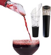 🍷 trovety 360° wine aerator pourer spout & vacuum pump - oxygenator diffuser & pouring dispenser - fits standard bottles - acrylic, silicone, & stainless steel - perfect for sommelier gifts логотип