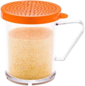 img 3 attached to 🧂 10 oz Clear Plastic Dredge Spice Shaker with Rose Medium Lid - Polycarbonate Seasoning, Sugar, Spice Shaker - Restaurant Style - RW Base - 1ct Box - Restaurantware