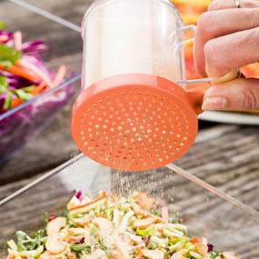 img 1 attached to 🧂 10 oz Clear Plastic Dredge Spice Shaker with Rose Medium Lid - Polycarbonate Seasoning, Sugar, Spice Shaker - Restaurant Style - RW Base - 1ct Box - Restaurantware