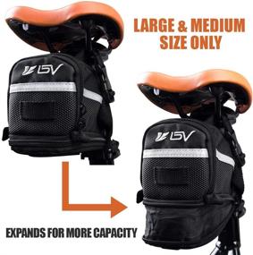 img 2 attached to 🎒 BV Strap-On Bike Saddle Bag: Enhanced Seat Bag for Cycling