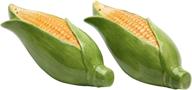 🌽 cosmos gifts ceramic corn salt and pepper set - miniature 1-1/2-inch table decor for kitchen seasoning logo