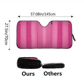 img 3 attached to MCBUTY Windshield Sun Shade For Car Pink Thicken 5-Layer UV Reflector Auto Front Window Sunshade Visor Shield Cover And Keep Your Vehicle Cool(57&#34