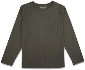 img 4 attached to DEESPACE Long Sleeve Crewneck: Stylish Girls' Clothing & Tops, Tees & Blouses (3-12 Years)