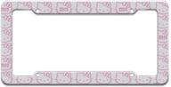 hello kitty expressions pattern license plate tag frame by graphics and more logo