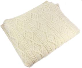 img 4 attached to Luxurious Carraig Donn Aran Knit Irish Merino Wool Blanket: Exceptional Quality and Cozy Comfort