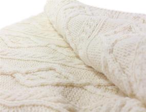 img 2 attached to Luxurious Carraig Donn Aran Knit Irish Merino Wool Blanket: Exceptional Quality and Cozy Comfort