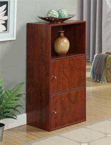 img 4 attached to 🍒 Optimized Search: Cherry Xtra Storage 2 Door Cabinet by Convenience Concepts