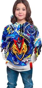 img 2 attached to 🔥 JHBKZS Beyblade Burst Evolution Stylish Teen Hoodie | Ages 7-20, Unisex