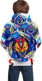 img 3 attached to 🔥 JHBKZS Beyblade Burst Evolution Stylish Teen Hoodie | Ages 7-20, Unisex