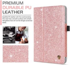 img 2 attached to 🌹 Rose Gold Glitter Sparkly Folio Folding Stand Cover for Apple iPad Mini 1/2/3 – BENTOBEN Luxury Smart Case with Holder, Auto Wake/Sleep (Stylus not included)