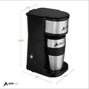 img 1 attached to ☕ ADIRchef Single Serve Coffee Maker - Mini Personal Coffee Maker with Travel Mug - 15 oz. Reusable Filter - for Home, Office, Camping