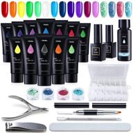 💅 rainbow color poly gel nail kit by ohuhu - professional 12 colors nail gel enhancement builder kit for diy nail art - perfect christmas gift for girlfriend, mother, or any nail art lover logo