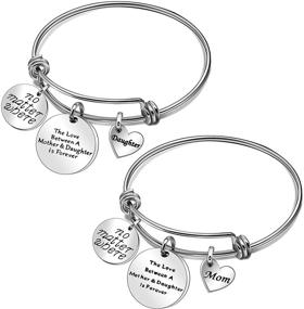 img 4 attached to 💕 Eternal Love in Every Mile: Mother Daughter Bangle Bracelets - The Unbreakable Bond