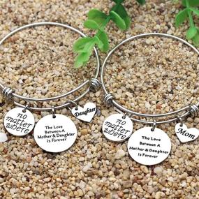 img 1 attached to 💕 Eternal Love in Every Mile: Mother Daughter Bangle Bracelets - The Unbreakable Bond