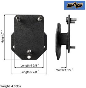 img 1 attached to 🚗 EAG Spare Tire Relocation Bracket Compatible with 2007-2018 Jeep Wrangler JK