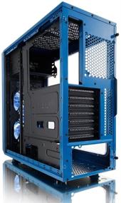 img 1 attached to Fractal Design Focus G - High Airflow ATX Mid Tower Computer Case with 2x Fractal Design Silent LL Series 120mm White LED Fans, USB 3.0, Window Side Panel - Blue