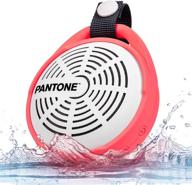 🔊 pantone ultra-hd sound waterproof handsfree hanging bluetooth subwoofer speaker - 8hr play time, mic, bt calls, long distance connectivity, ios/android compatible [radiant pink]: elevate your sound experience with this waterproof bluetooth subwoofer speaker logo