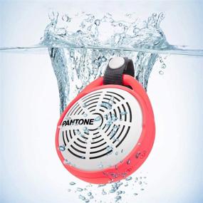 img 3 attached to 🔊 Pantone Ultra-HD Sound Waterproof Handsfree Hanging Bluetooth Subwoofer Speaker - 8Hr Play Time, Mic, BT Calls, Long Distance Connectivity, iOS/Android Compatible [Radiant Pink]: Elevate Your Sound Experience with this Waterproof Bluetooth Subwoofer Speaker