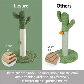 img 1 attached to 🌵 Premium Lesure Cactus Cat Scratching Posts: Ideal Sisal Rope Cat Scratcher with Ball for Indoor Cats & Kittens