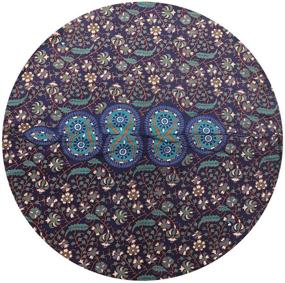 img 1 attached to 🦚 ANJANIYA 32" Peacock Mandala Floor Pillow Cover: Comfortable Bohemian Yoga Meditation Cushion for Home, Car, Bed, Sofa - Large Zipped Throw in Blue Green (32" Round)