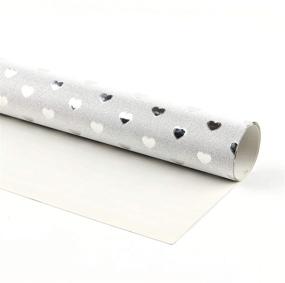 img 4 attached to 🎁 SHARMICO Sparkle Foil Heart Wrapping Paper Roll - White, Ideal for Birthday, Wedding, Baby Shower, Girls, Women, Graduation Gift Wrap - 661.4 inch Long Single Roll