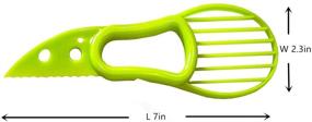 img 2 attached to 🥑 Efficient 2pcs Avocado Slicer Tool - 3-in-1 Multifunctional Avocado Slicer, Pitters, and Cutter Green for Professional Use