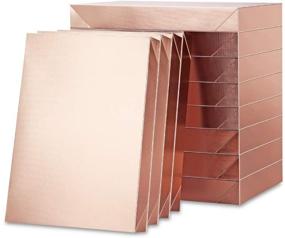 img 4 attached to 🎁 Rose Gold Apparel Gift Boxes with Lids, 11x8.5x1.5 Inches, Clothing Gift Boxes with Grain Texture, Rose Gold Gift Wrap Boxes - Set of 12