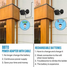 img 2 attached to 🔌 20фт / 6м Герметичный кабель адаптера питания для камеры безопасности наружного и внутреннего использования Blink Outdoor XT XT2 - Постоянная работа, не требуется замена батареи (2 шт - черный)