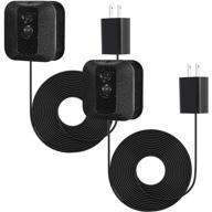 🔌 20фт / 6м герметичный кабель адаптера питания для камеры безопасности наружного и внутреннего использования blink outdoor xt xt2 - постоянная работа, не требуется замена батареи (2 шт - черный) логотип