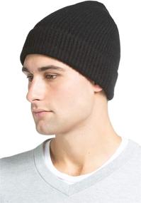 img 3 attached to 🧢 Fishers Finery Men's Cashmere Ribbed Cuffed Hat: Luxuriously Ultra Plush and 100% Pure!