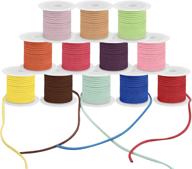 🧵 curtzy faux suede cord (12 pack) - 3mm thickness, 3 meters/3.3 yards length per spool - vibrant flat lace cord rolls - leather string for jewelry making, bracelets, necklaces, beading, crafts logo
