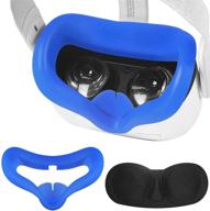 🔵 enhance your oculus quest 2 experience with vr silicone cover combo for ultimate protection and comfort (blue) logo