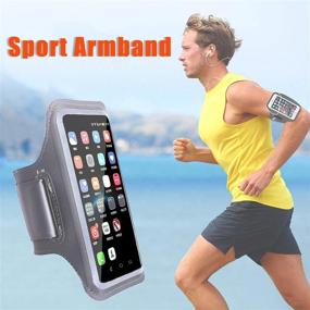 img 3 attached to 📱 MOVOYEE Cell Phone Running Armband - iPhone Armband 12 11 Pro Max Xs Xr X 8 7 6 Plus SE/Smartphone Holder for Workout/Sport/Exercise/Fitness/Jogging/Gym Touch ID Sleeve