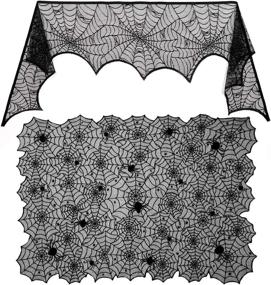 img 4 attached to Sunnyglade Halloween Spiderweb Rectangular Tablecloth