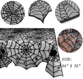 img 1 attached to Sunnyglade Halloween Spiderweb Rectangular Tablecloth