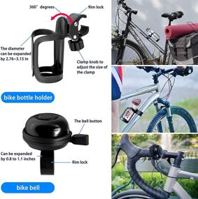 img 1 attached to SODPE 8 Bike Accessories Set: Rechargeable Bike Lights (Front and Rear), Bike Lock with Password, Bike Cup Holder, Bike Phone Holder, Bike Rearview Mirror, Bike Bell, Bike Pump