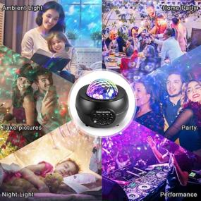 img 2 attached to 🌌 Enhance Your Bedroom Ambiance with the Galaxy Projector Star Light Projector for Kids and Adults - Timer, Music Speaker, 10 Colors Modes, and Remote Control Included!