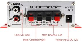 img 2 attached to 📻 12V 2CH Автомобильное мотоциклетное радио Домашний мини Hi-Fi DC стереоусилитель AMP - Цифровой плеер с входами USB/SD/FM/MMC/DVD/MP3, поддержка Hi-Fi 12V