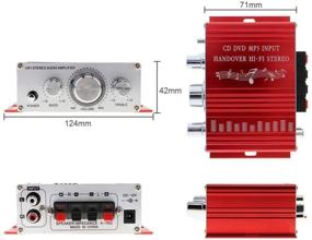 img 1 attached to 📻 12V 2CH Автомобильное мотоциклетное радио Домашний мини Hi-Fi DC стереоусилитель AMP - Цифровой плеер с входами USB/SD/FM/MMC/DVD/MP3, поддержка Hi-Fi 12V