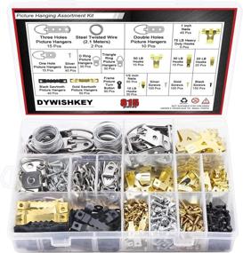 img 4 attached to 🖼️ DYWISHKEY Heavy Duty Picture Hanging Kit - 815 PCS Assorted Picture Hangers Hooks, Nails, and Screws for Wall Mounting - Picture Hangers Assortment Kit