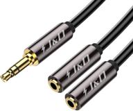 gold plated copper female stereo y splitter logo