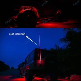 img 3 attached to Amak 6 Pods LED Rock Lights Kit Red Underbody Glow Trail Rig Light Waterproof Underglow LED Neon Lights For Jeep Off Road Trucks Car ATV SUV Vehicle Boat - Red