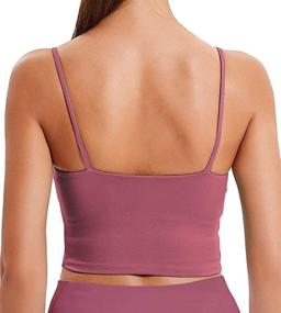 img 3 attached to Ultimate Comfort and Support: Longline Sports Bras for Women with 🏋️ Built-in Bra - Perfect Workout Tops for Women and Yoga Camisole Tank Tops